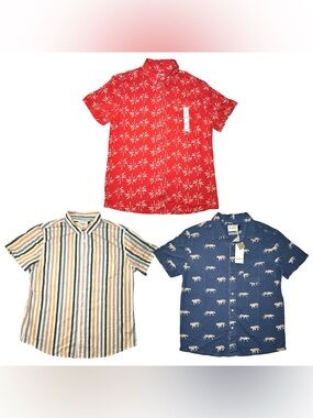 NWT Lot of 3 Goodfellow & Co Men’s Button-Down Shirts — Size M